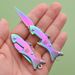 Folding Creative Shark Mini Outdoor Tactical EDC Tool Portable Cutter Express Keychain Fruit Pocket Knife_desvips.com