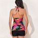 2025 New Four-Corner Swimsuit Sexy Tie Tankini Swimwear Two-Piece Set For Women_desvips.com