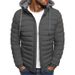 Ouma New Winter Men's Hooded Jacket, Cold-Proof Zipper Coat, Short Cotton Jacket_desvips.com