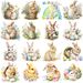 60 Easter Bunny Egg Holiday Cartoon Cute Stickers For Mobile Phones, Stationery, DIY Decoration, Waterproof Decals_desvips.com