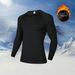 Autumn And Winter Fleece-lined Warm Long-sleeve Breathable High-elastic Compression Shirt Basketball Training Men's_desvips.com