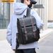 HOMEFISH Men Backpack PU Leather Bagpack Large Laptop Backpacks Male Mochilas Black Schoolbag For Teenagers Boys Brown_desvips.com