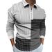 New Long Sleeved Multi-color Digital Printed Shirt For Men's Casual Polo_desvips.com
