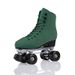Adult double row roller skates Four wheel PU roller skates green durable breathable comfortable_desvips.com