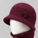 Women Winter Warm With Fleece Thick Knitted Wool For Middle-aged Elderly Mothers And Grandmothers Cotton Hat_desvips.com