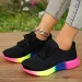 Rainbow Sole Sneaks Women Plus Size 43 Mesh Breathable Platform Sports Woman Non-Slip Lace Up Tennis Shoes Zapatos_desvips.com