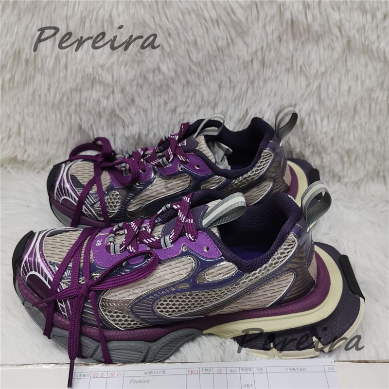 Summer New Men Platform Sneakers Purple Thick Sole Lace-Up Couple Casual Fashion Mesh Breathable Outdoor Running Shoes_desvips.com