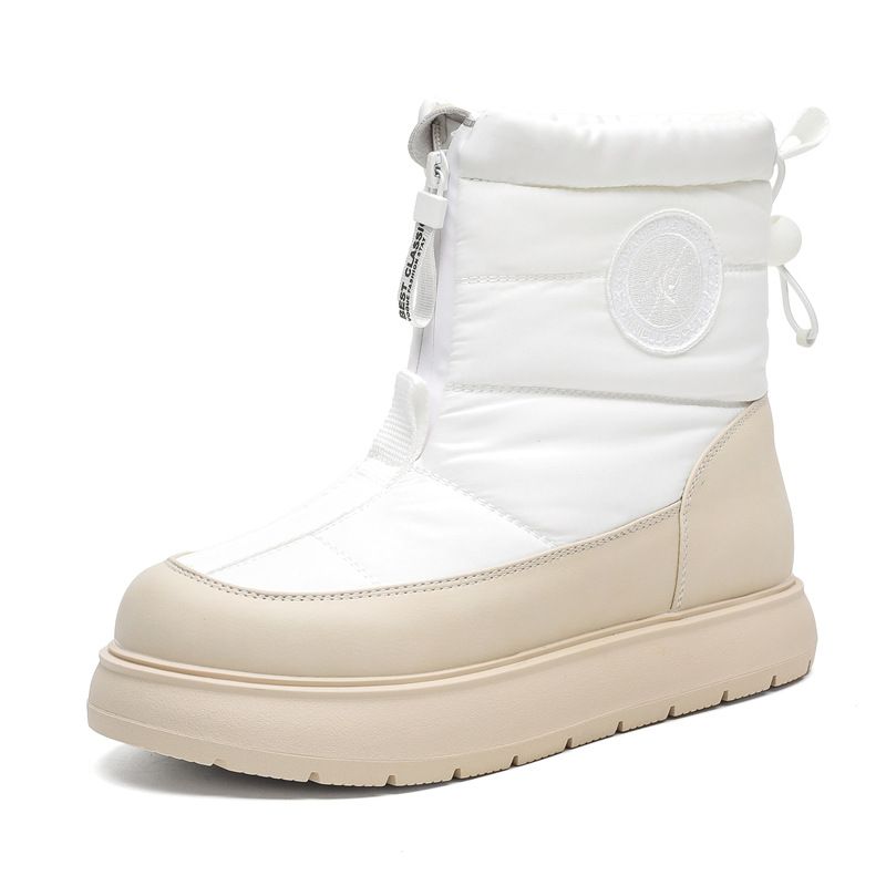 Men's Winter Snow Boots With Thick Fleece Lining, Anti-Slip Rubber Sole, Water-Resistant Umbrella Fabric, Suitable For Extreme Cold -40°C_desvips.com
