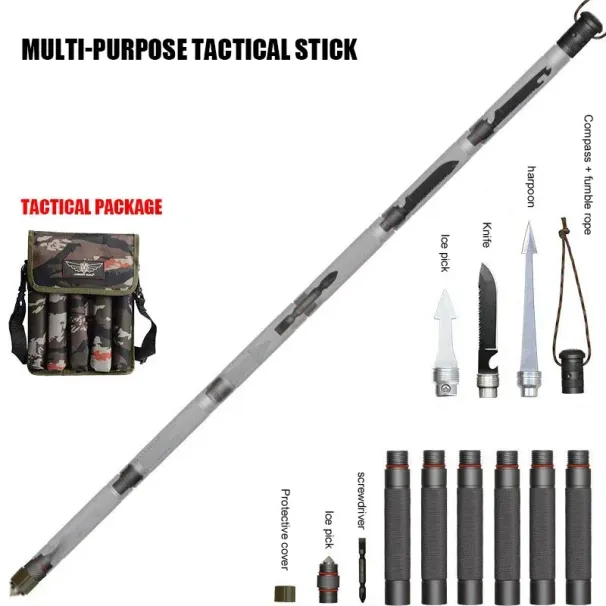 Hiking Stick Multi-functional Adjustable Walking Sticks All Your Outdoor Needs Durable Aluminum Alloy Trekking Poles_desvips.com