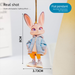 Unique And Stylish Cartoon 2D Acrylic Easter Bunny Car Keychain, Book Bag Accessory, Pendant_desvips.com