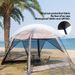6 Person Camping Tent, Waterproof Windproof Sun Shelter, Instant Setup Family Tent For Outdoor Beach Picnic, 210D Oxford Fabric_desvips.com