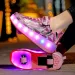 with Wheels LED Light Shiny Roller Skates Shoes Kids Gifts Boys Girls The Best Gift for Party Birthday Christmas Day_desvips.com