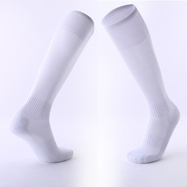 Breathable Over-The-Knee Socks Sweat Absorbent Wear Resistant Non-Slip Terry Cloth Sole Solid Color Professional Football Socks For Adults_desvips.com