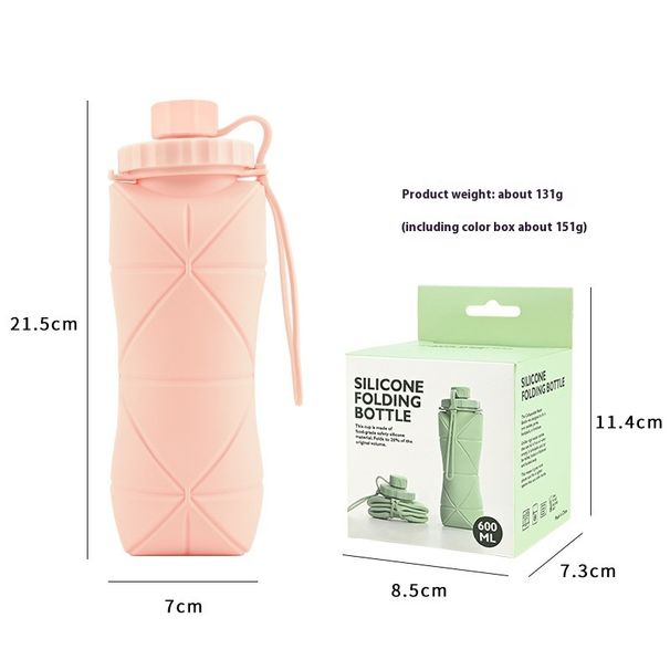 Silicone Folding Potable Outdoo Spots Tavel Coffee Cup High Tempeatue Resistant Anti-dop Wate Bottle Cycling_desvips.com