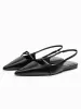 Summer New Korean Women's Black Pointed Headband With Back Air French Minimalist Sandals Casual Shoes Ddmysaturn_desvips.com