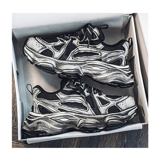 2026 High Quality Sneakers Youth/Men Low Top Lace-Up Breathable Thick Sole Height-Increasing Non-Slip Wear-Resistant Shock-Absorbing Running Shoes_desvips.com