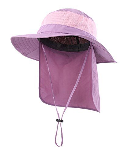Test Goods Breathable Mesh Sun Hat UPF 50+ Anti-UV Wide Brim Hat With Neck Cover For Fishing Hiking Beach_desvips.com