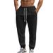 24 New Autumn And Winter Men's American Style Casual Sports Solid Color Jacquard Drawstring Pants_desvips.com