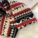 Black And Red Personality Fair Isle Retro Long Plush Scarf Christmas Autumn Winter Warm Fashionable Neck Warmer_desvips.com
