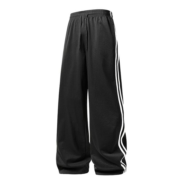 Cross-border European Size American Style Sports Men, Spring Summer Sweatpants With Side Stripes, Casual For Men And_desvips.com