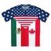 Men's V-neck T-shirt, 2026 USA-Canadian Cup Quick-drying Fan Jersey With National Flag Design, Mesh Fabric, Sportswear._desvips.com