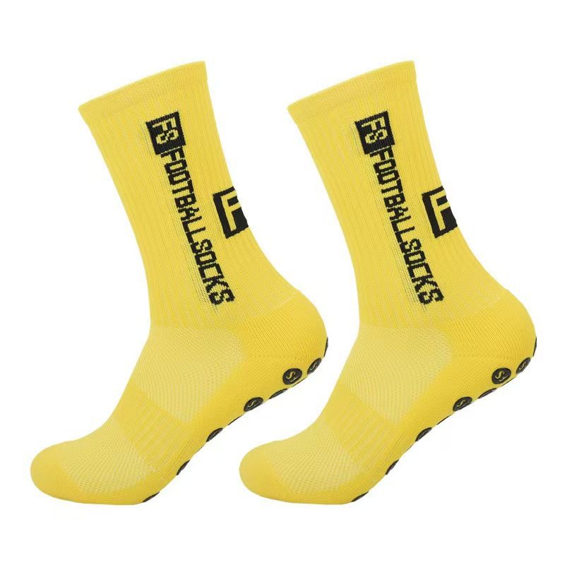 Non Slip Football Socks For Men And Women Solid Color Training Sports Towel Bottom Mid Length Breathable Shock Absorbing Wear Resistant_desvips.com