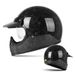 Vintage full helmet Carbon fiber Cruiser motorcycle helmet Men's moto3 off-road helmet_desvips.com