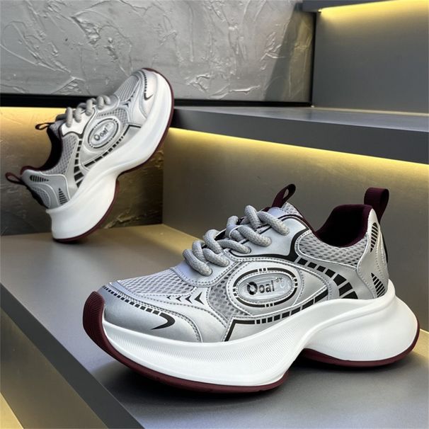 2026 Fashion Sneakers Jogging Shoes Youth/Men Low Top Lace-Up Breathable Thick Sole Non-Slip Wear-Resistant Running Shoes 39-44_desvips.com