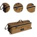Camping Equipment Storage Bag, Tent Pegs Holder, Zippered Tool Carrier, Brown_desvips.com