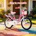 Pink & White Kids Bicycle For Toddlers & Girls, Safe & Lightweight With Training Wheels_desvips.com