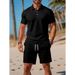 High-Quality Loose New Versatile Fashion Trend Short Sleeve Shirt And Shorts Set Casual Summer Outfit_desvips.com