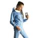 long sve short sweatshirt drawstring sweatpants women's hoodie set_desvips.com