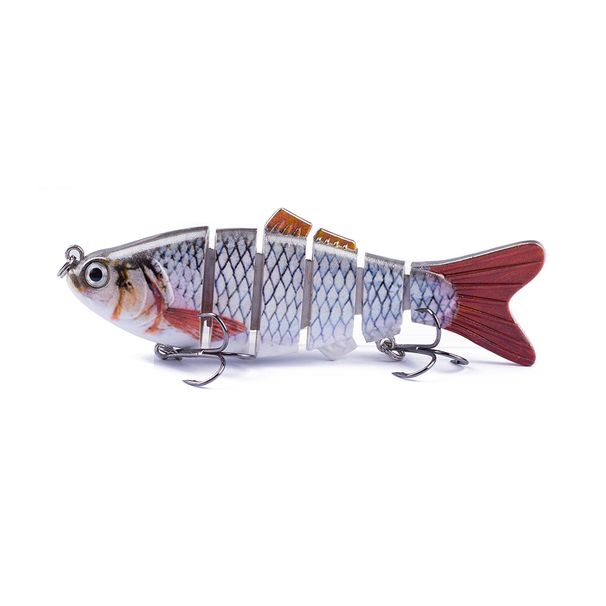 Hanlin 10cm 17g Multi Jointed 6 Segments Hard Plastic Artificial Fishing Lures Crankbait Sinking Wobblers Pike/Bass Tackle_desvips.com