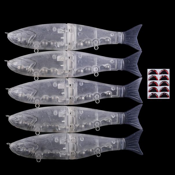 Chan’sHuang 5PCS Unpainted Blanks Bait Sinking Rattles Lipless Glide Swimbait Soft Tail Artificial DIY Handmade Fishing_desvips.com
