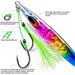 Tie Hair Bright Silk Lure Double Sea Boat Iron Plate Pair Hook Fishing Gear Accessories 5 Pairs_desvips.com