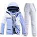 001 For Men Women, Snowboard Skiing Jacket And Pants, Warm Ski Suit Set, New Cross-Border Style_desvips.com