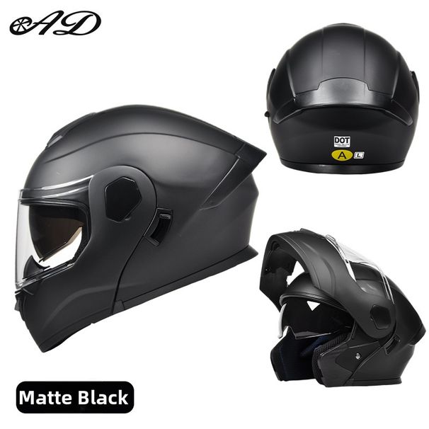 Men's Full Face Motorcycle Helmet 3C Certified Foreign Trade Electric Vehicle Safety Helmet With Large Rear Wing And Flip Up Design For All Season_desvips.com