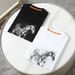 Trendy Brand Jiasiqi Men's Spring/Summer Horse Print Crew Neck Slim Fit Short Sleeve T-Shirt Casual Versatile_desvips.com