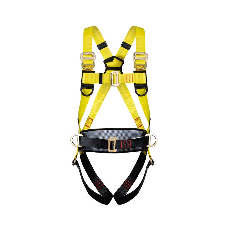 National European Standard High-Altitude Fall Protection Full-Body Five-Point Cushioning Double Hook Safety Belt_desvips.com