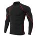 Men's Quick-Dry Compression Shirt, High Elasticity Breathable Long Sleeve Workout Top For Running & Gym,_desvips.com