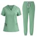 Women's short-sleeved doctor's gown, surgical gown, women's beauty work clothes, men's operating room scrub gown, elastic quick-drying gown_desvips.com