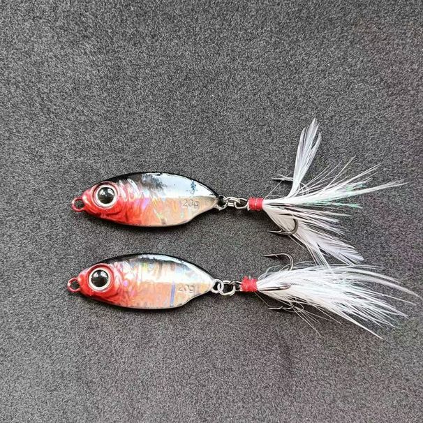 2PCS Slow Pitch Jigging Metal Jigging Lures Saltwater Fishing Lures Fishing Jigs Fishing Spoons For Bluefish_desvips.com