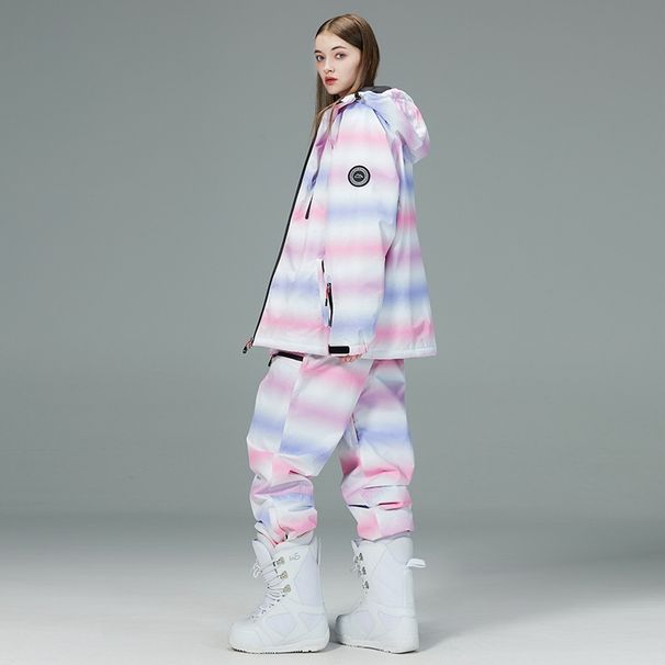 001 Women's Set Snowboard And Jacket Pants Warm Ski Suit New Cross-Border Style_desvips.com