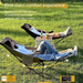 Kun Chai Outdoor High-Back Reclining Moon Camping Recliner Home Leisure Folding Chair With Footrest Three-Level_desvips.com