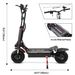 Tifgalop K8 Electric Scooter 6000W 12Inch 60V 38AH Battery with Detachable Seat_desvips.com