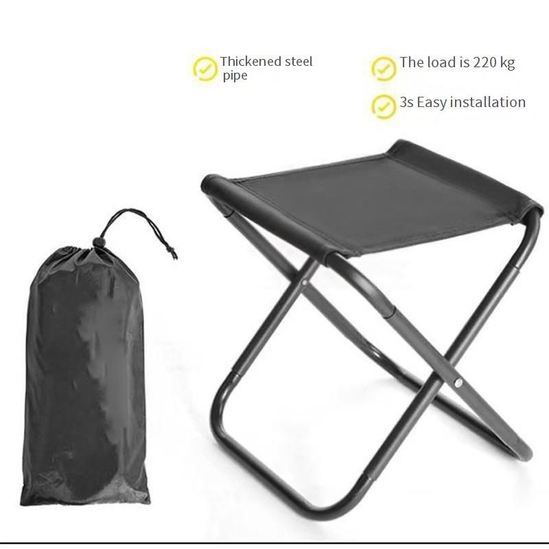 Ultralight Drawstring Folding Stool Portable Handbag Style Camping Chair For Picnics Hiking Outdoor Events Compact Foldable Seat_desvips.com
