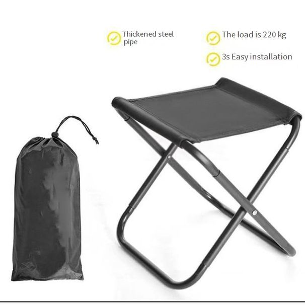 Ultralight Drawstring Folding Stool Portable Handbag Style Camping Chair For Picnics Hiking Outdoor Events Compact Foldable Seat_desvips.com