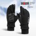 Men's Winter Fleece Gloves – Touchscreen, Windproof & Thermal For Driving, Skiing, Cycling (One Size, Black/Grey, Flip-Cap & Full-Finger Styles)_desvips.com