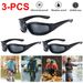 3 Paar Fahren Reitbrille UV400 Windbeständig Motorrad Radfahren Sonnenbrille Anti-Staub Schutzbrille Outdoor Sport Brillen Grau Linse_desvips.com