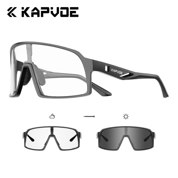 KAPVOE Photochromic Hiking Eyewear Glasses MTB Bike Sports Cycling Sunglasses Men Bicycle UV400 Outdoor Equipment_desvips.com
